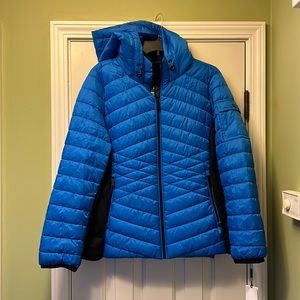 Calvin Klein performance puffer water repelling jacket with zip security pockets